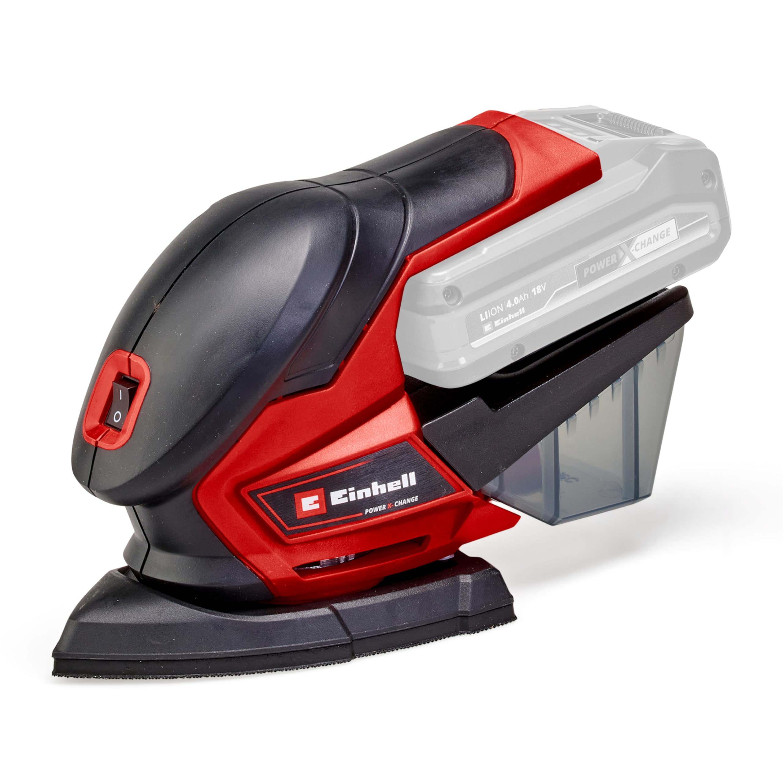 Einhell Akku-Multischleifer TE-OS 18/150 Li-Solo Power X-Change (18 V, Li-Ion, 24 000 min-1, 1.6 mm Schwingkreis, Staubfangbox, Staubabsaugadapter, ohne Akku und Ladegerät) TE-OS 18/150 Li Solo (Neuheit 2020)