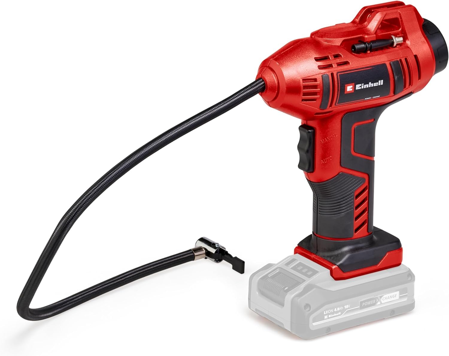 Einhell Akku-Autokompressor CE-CC 18 Li-Solo Power X-Change (Li-Ion, 18 V, max. 11 bar, 60 cm Druckluftschlauch, automat. Abschaltfunktion, Lieferung ohne Akku & ohne Ladegerät) ohne Akku und Ladegerät